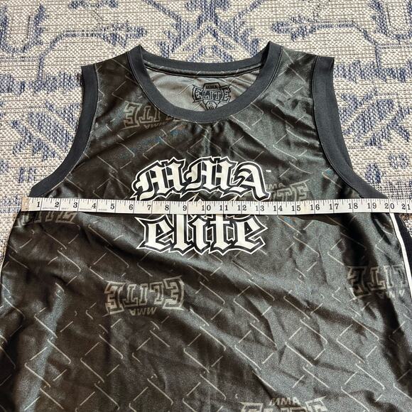 VTG Y2K MMA Elite Cutoff Tanktop Jersey Shirt SZ XL HipHop Affliction Grunge - Picture 4 of 5